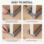 🧊 The Ultimate Summer Door Seal: Lock AC In, Keep Bugs & Noise Out (Slide-On)