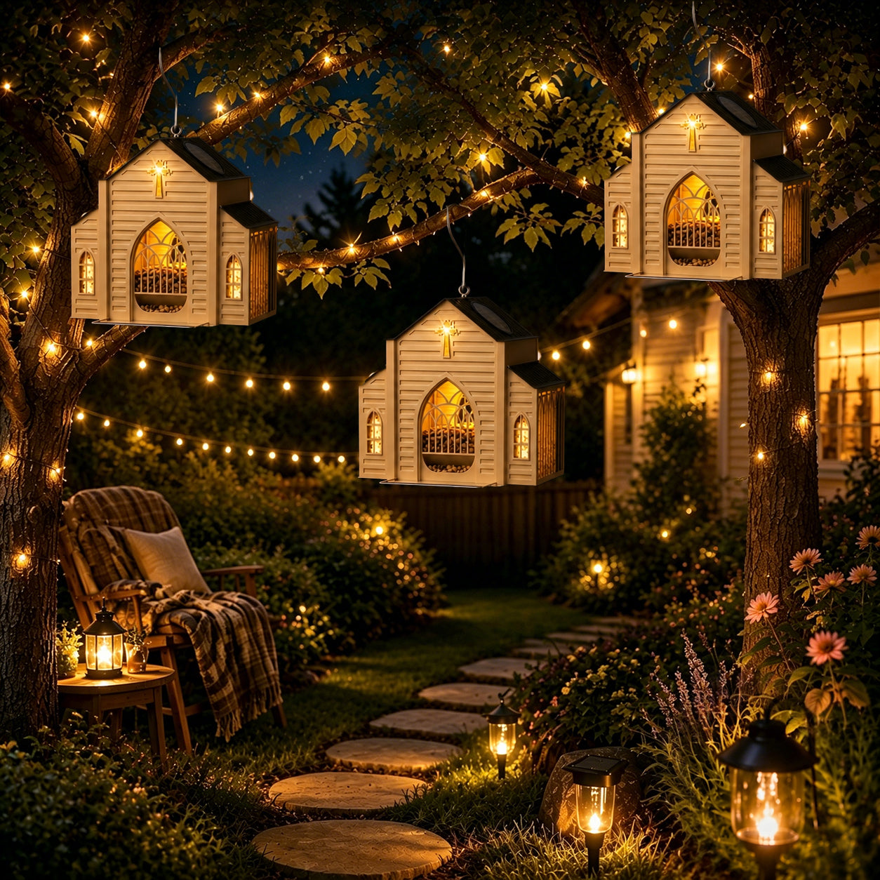 ✨ Create Your Private Sanctuary – Solar Church Bird Feeder (60% OFF)