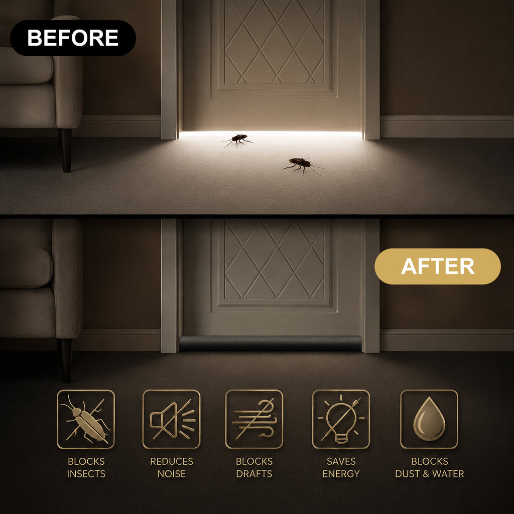 🧊 The Ultimate Summer Door Seal: Lock AC In, Keep Bugs & Noise Out (Slide-On)