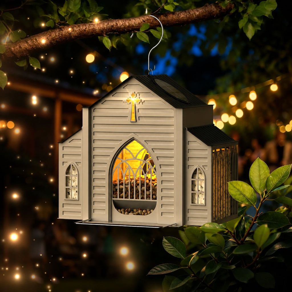 ✨ Create Your Private Sanctuary – Solar Church Bird Feeder (60% OFF)