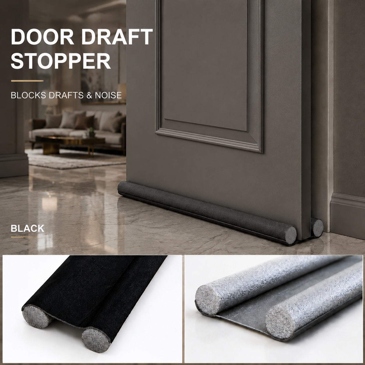 🧊 The Ultimate Summer Door Seal: Lock AC In, Keep Bugs & Noise Out (Slide-On)
