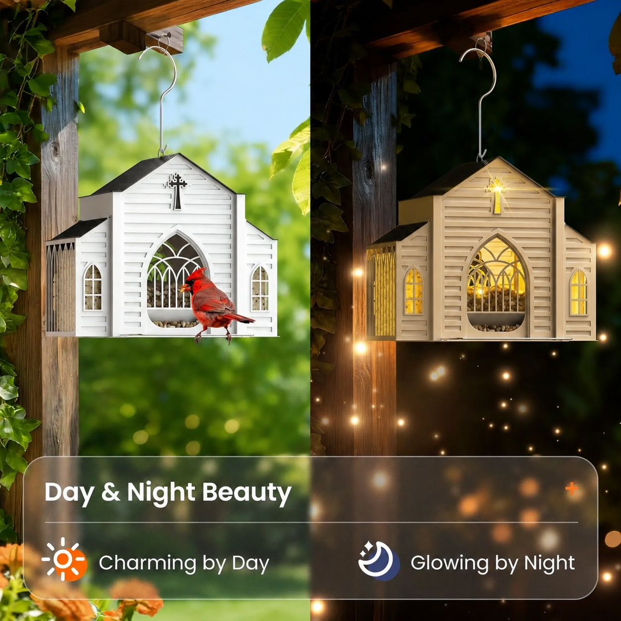 ✨ Create Your Private Sanctuary – Solar Church Bird Feeder (60% OFF)