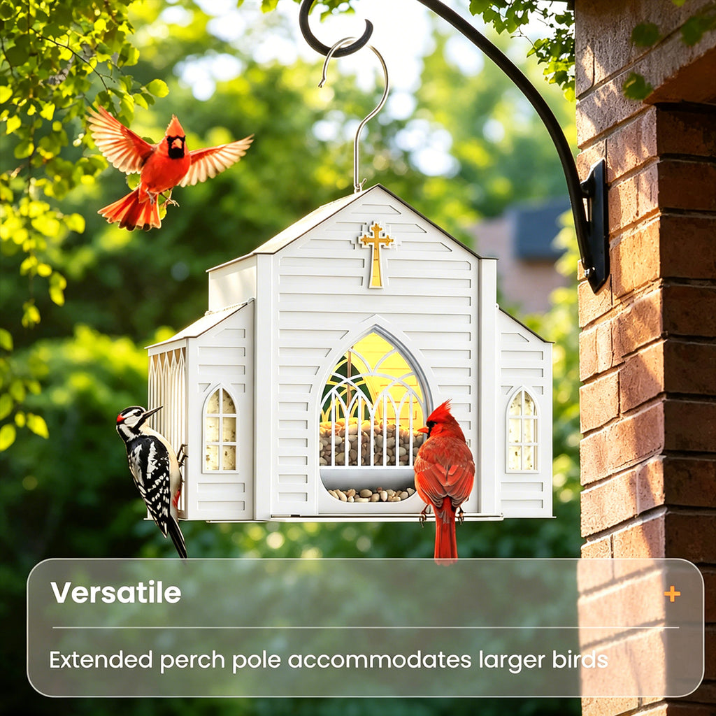 ✨ Create Your Private Sanctuary – Solar Church Bird Feeder (60% OFF)