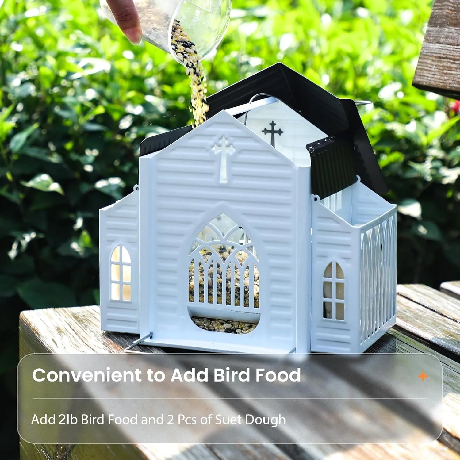 ✨ Create Your Private Sanctuary – Solar Church Bird Feeder (60% OFF)