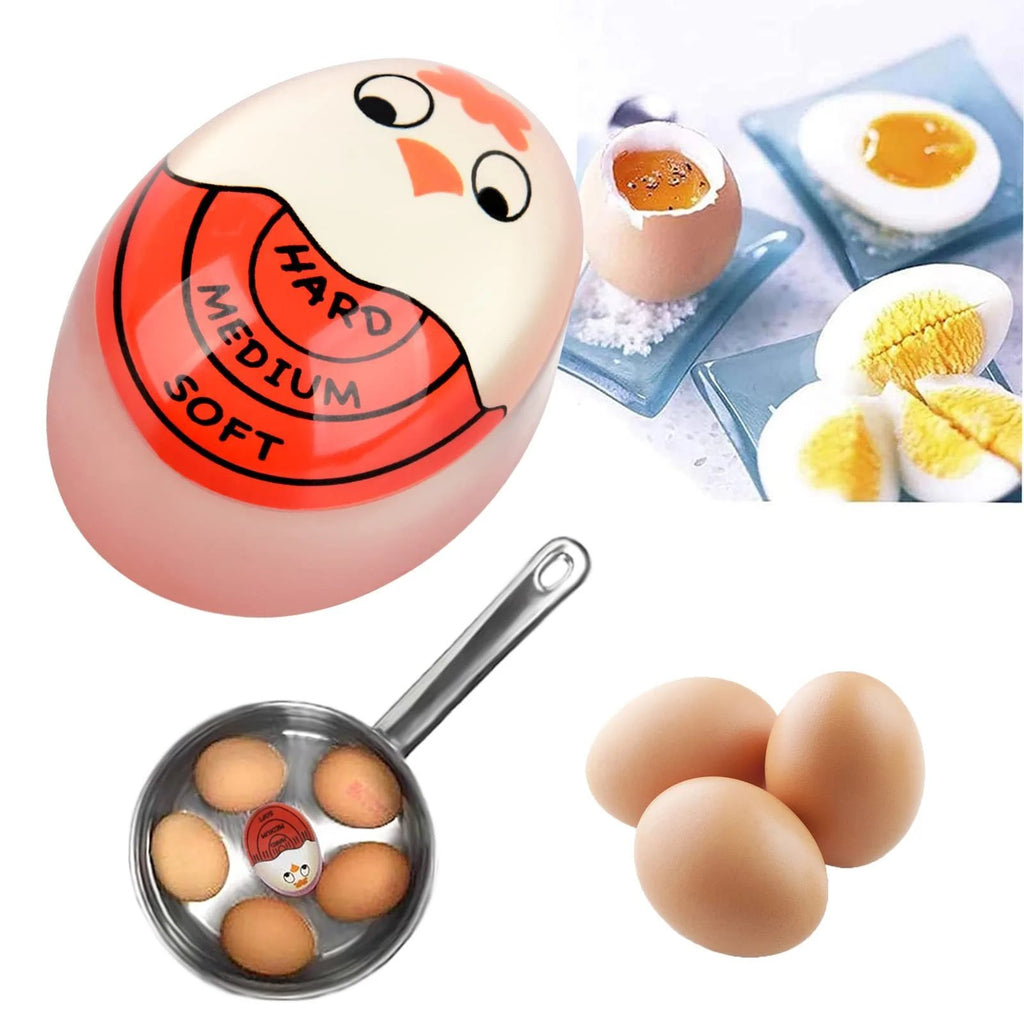🥚 ⏱️  Perfectly Boiled Eggs with the Color-Changing Timer（Just watch the color change）