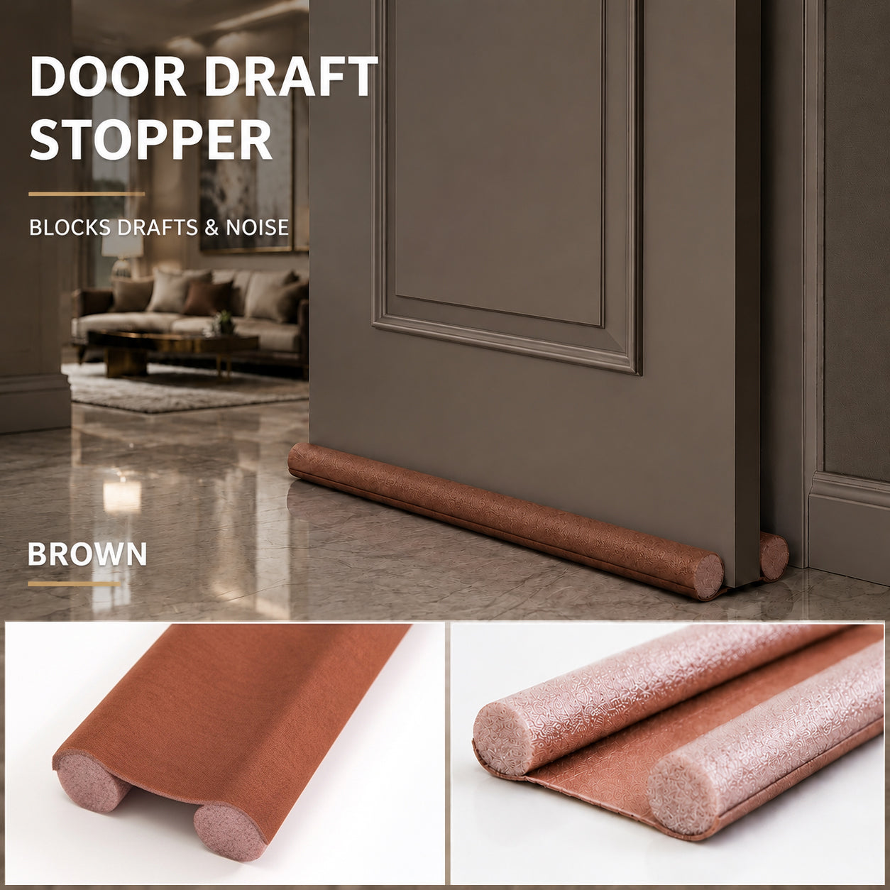 🧊 The Ultimate Summer Door Seal: Lock AC In, Keep Bugs & Noise Out (Slide-On)