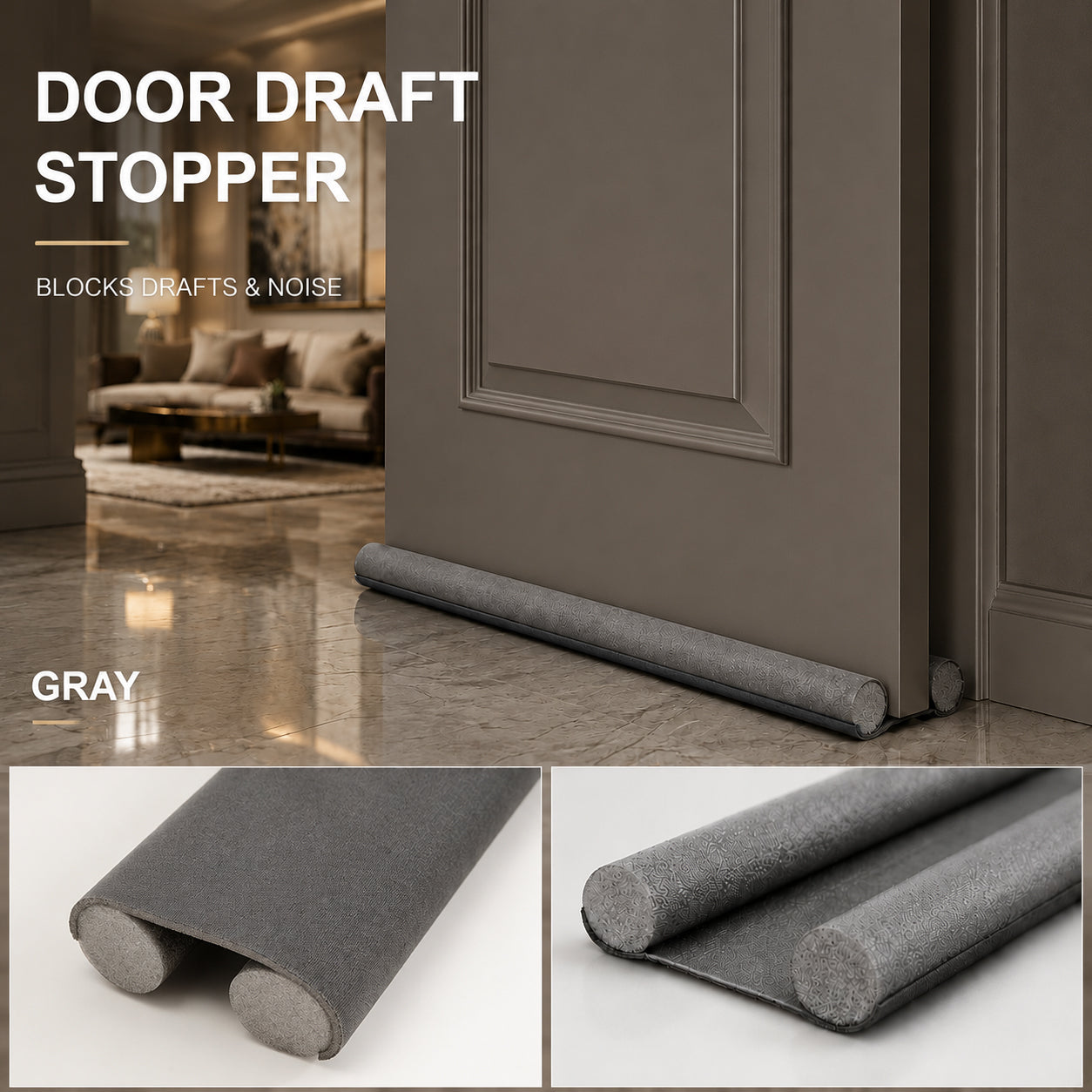 🧊 The Ultimate Summer Door Seal: Lock AC In, Keep Bugs & Noise Out (Slide-On)