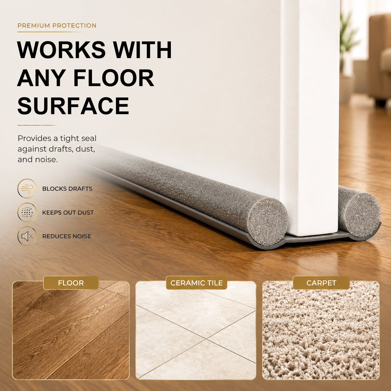 🧊 The Ultimate Summer Door Seal: Lock AC In, Keep Bugs & Noise Out (Slide-On)
