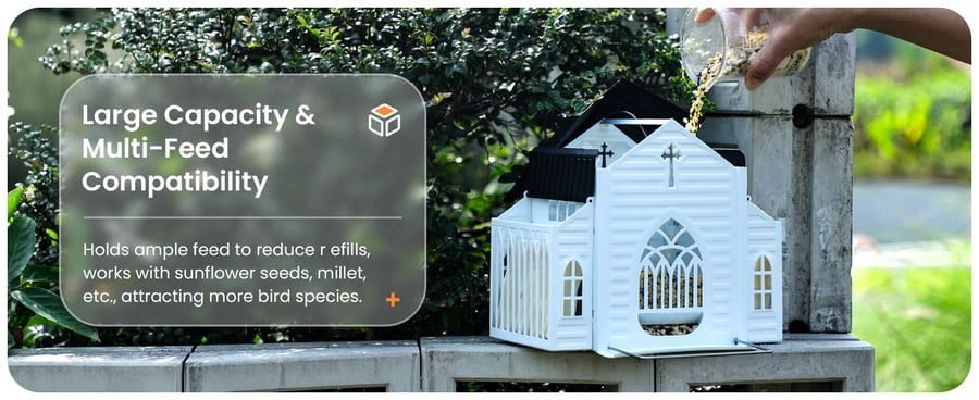 ✨ Create Your Private Sanctuary – Solar Church Bird Feeder (60% OFF)