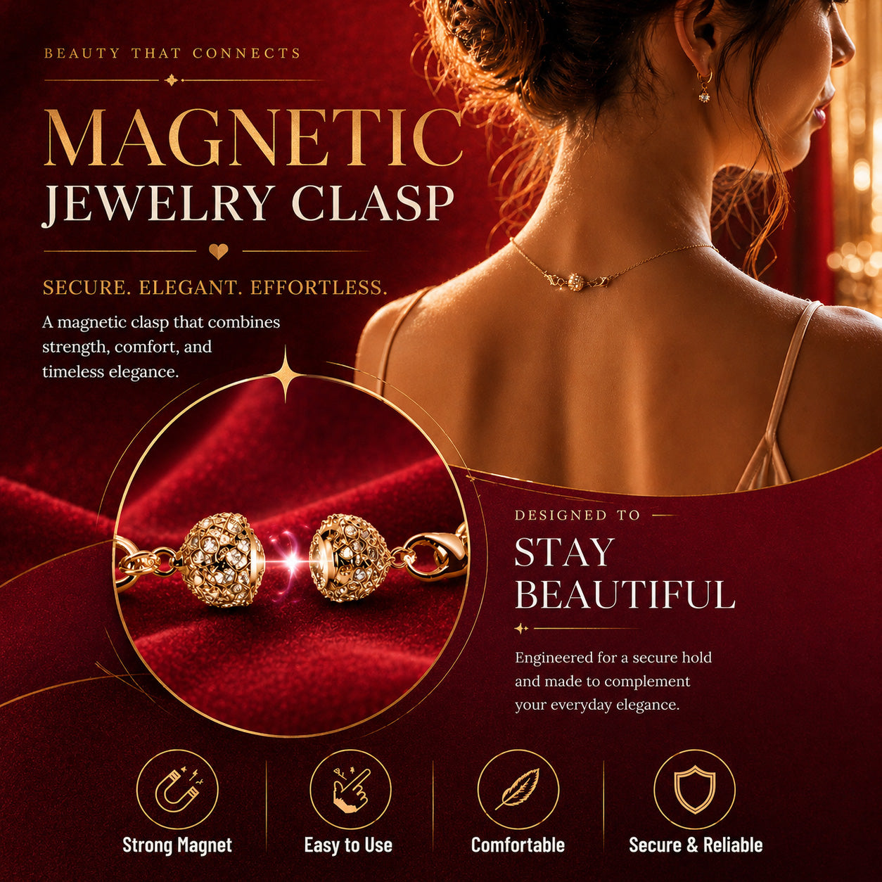 😍😍 Magnetic Necklace Clasps and Closures