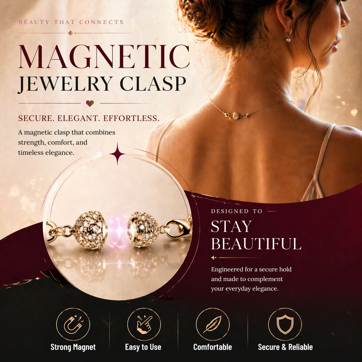 😍😍 Magnetic Necklace Clasps and Closures