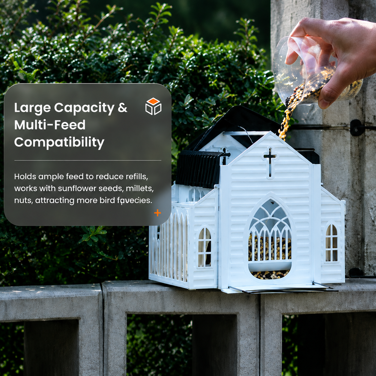 ✨ Create Your Private Sanctuary – Solar Church Bird Feeder (60% OFF)