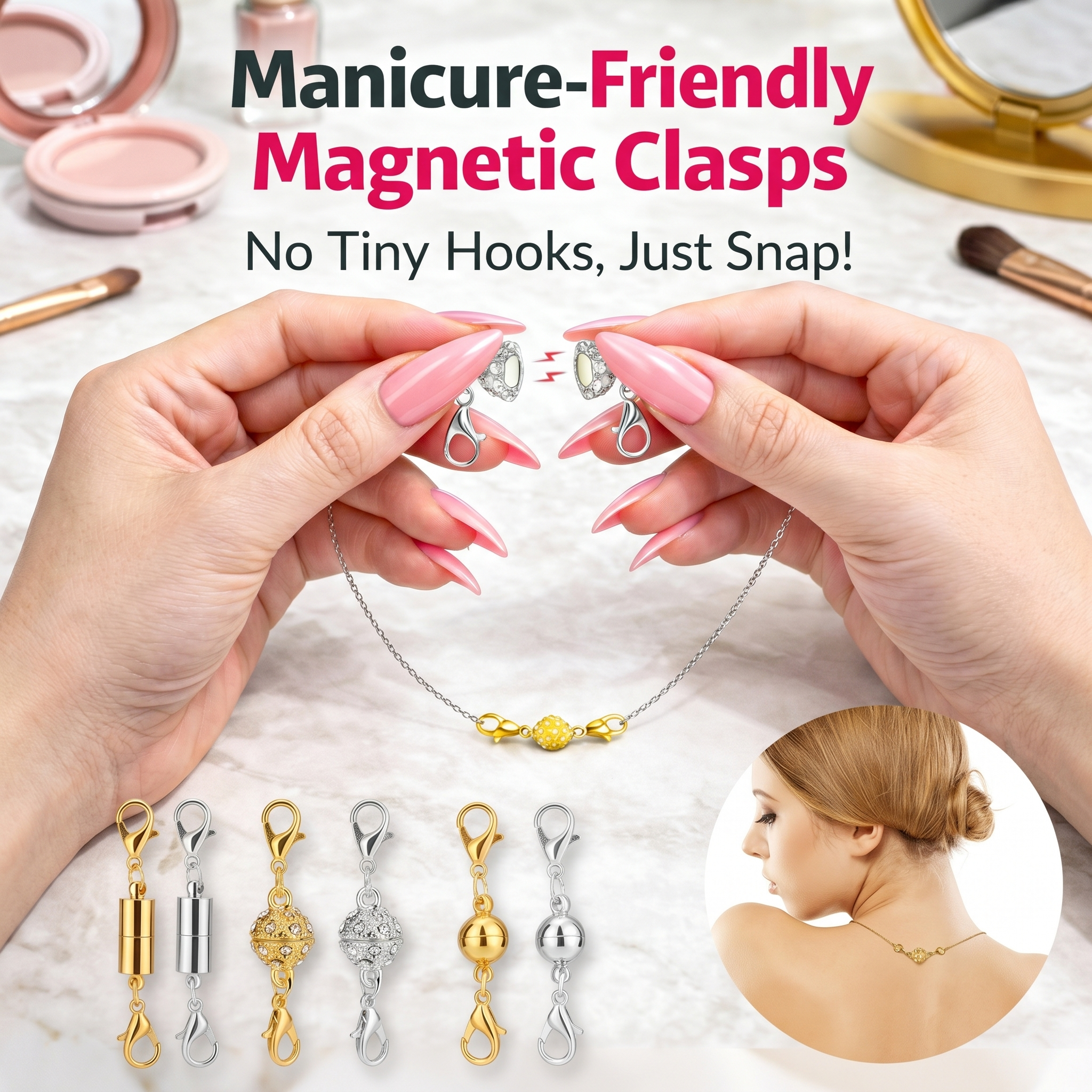 😍😍 Magnetic Necklace Clasps and Closures