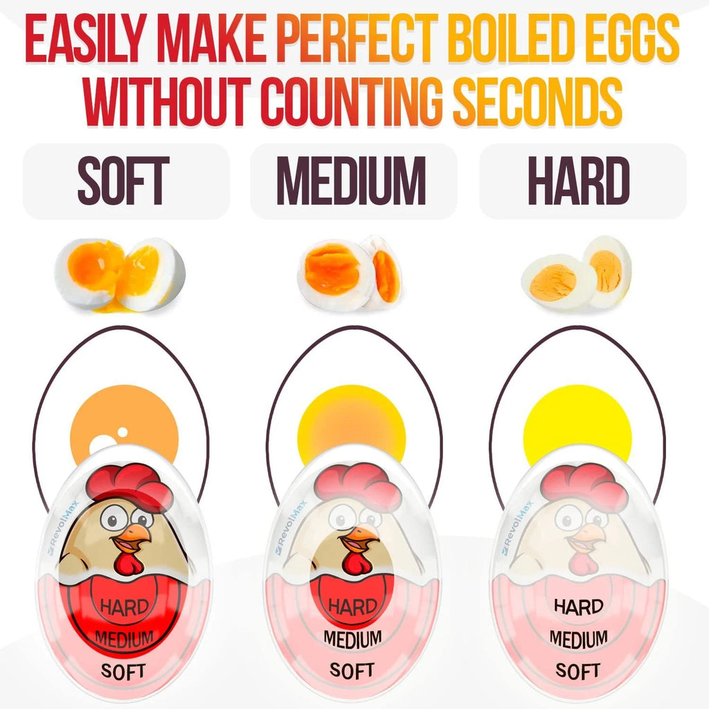 🥚 ⏱️  Perfectly Boiled Eggs with the Color-Changing Timer（Just watch the color change）