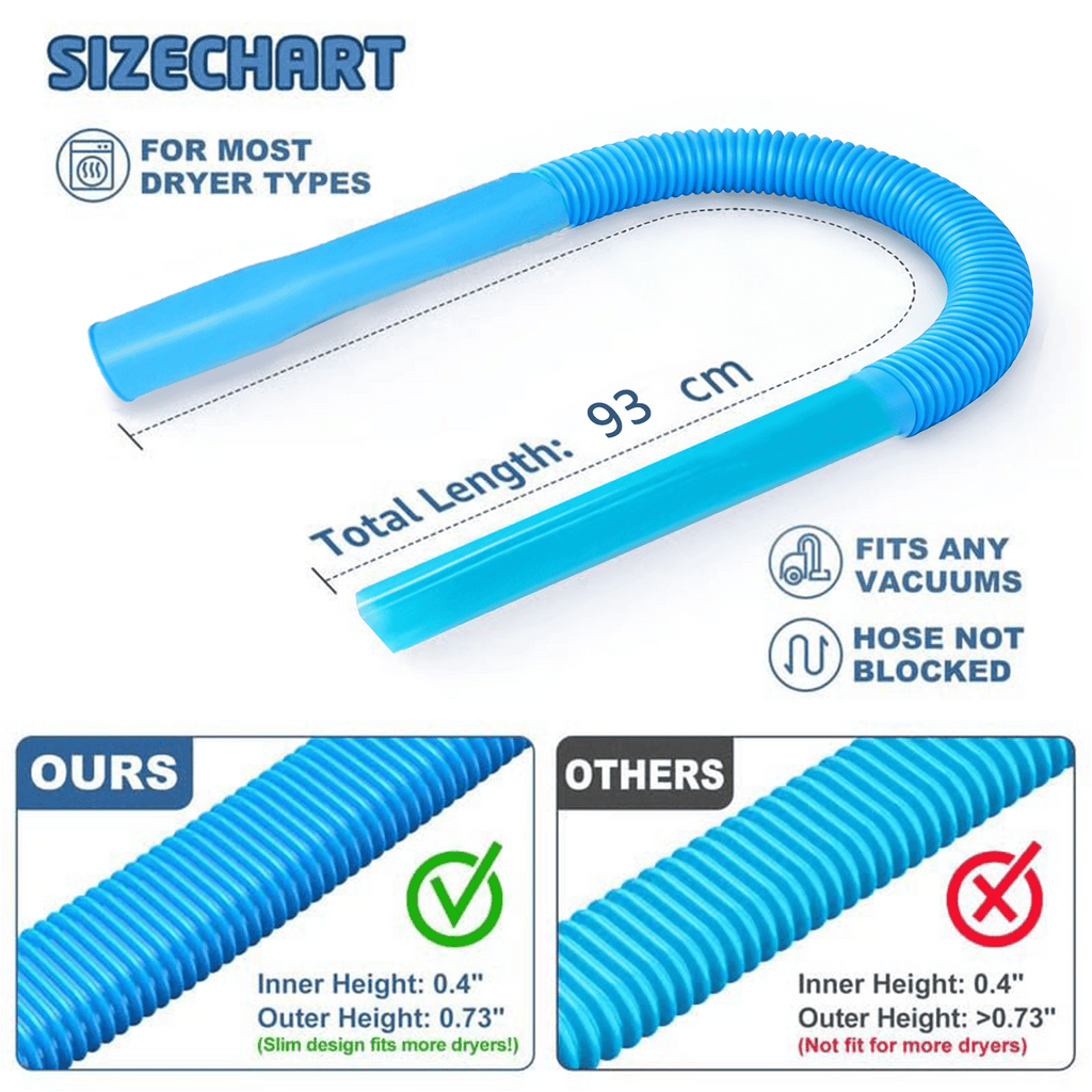 Universal Dryer Vent Cleaner Kit: Deep-Reach Vacuum Hose Attachment for Instant Lint Removal ✨