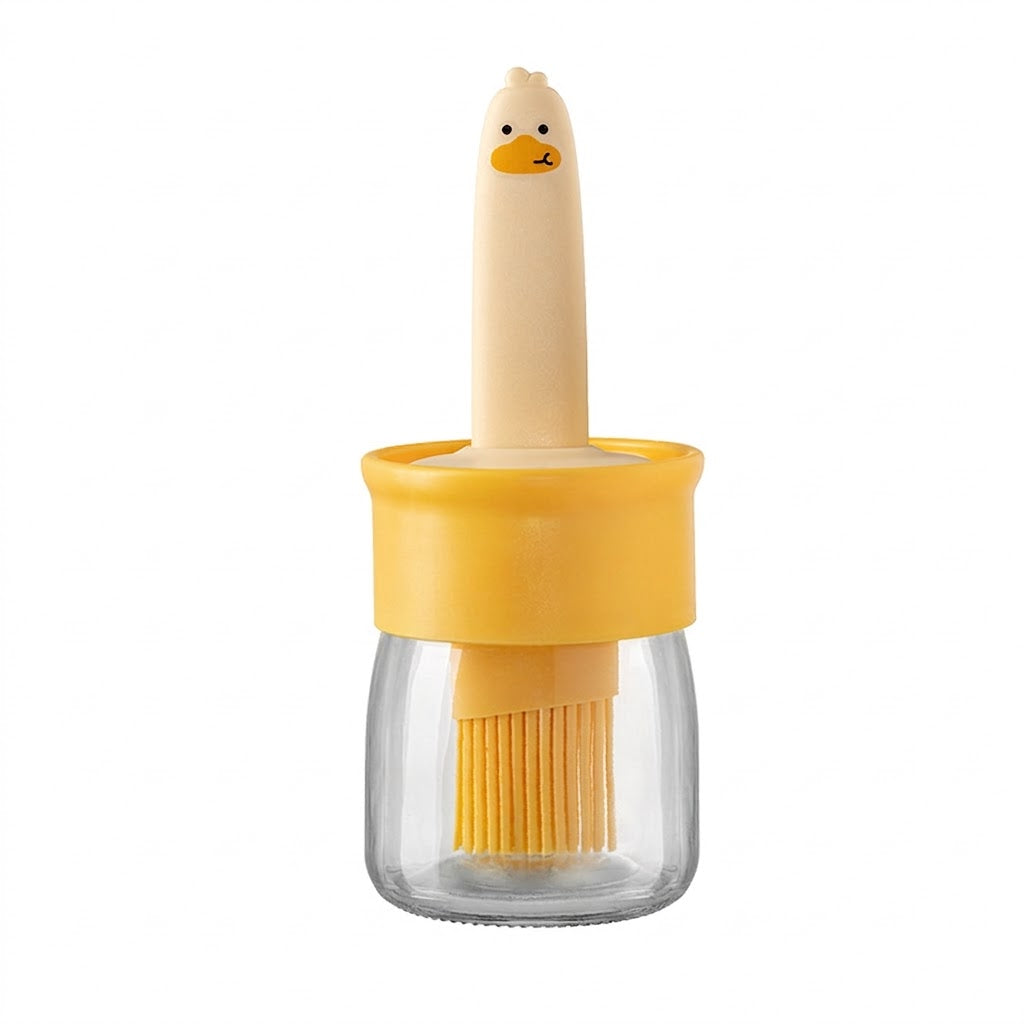 Integrated Silicone Oil Brush with Bottle