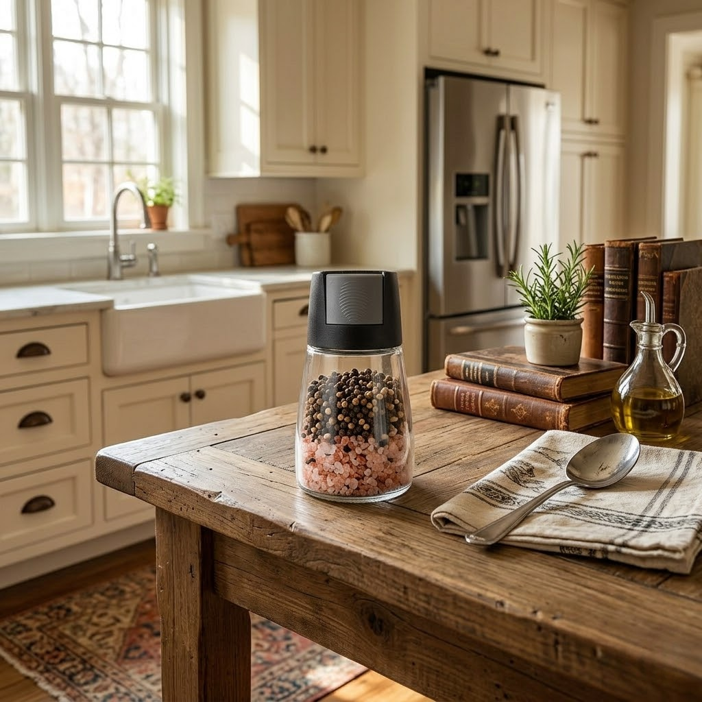 Press-Type Quantitative Glass Seasoning Bottle